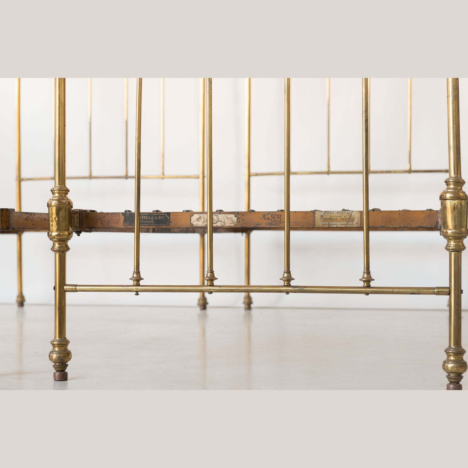 Paar Antieke Edwardiaanse Messing Tweepersoonsbedden photo vinterior