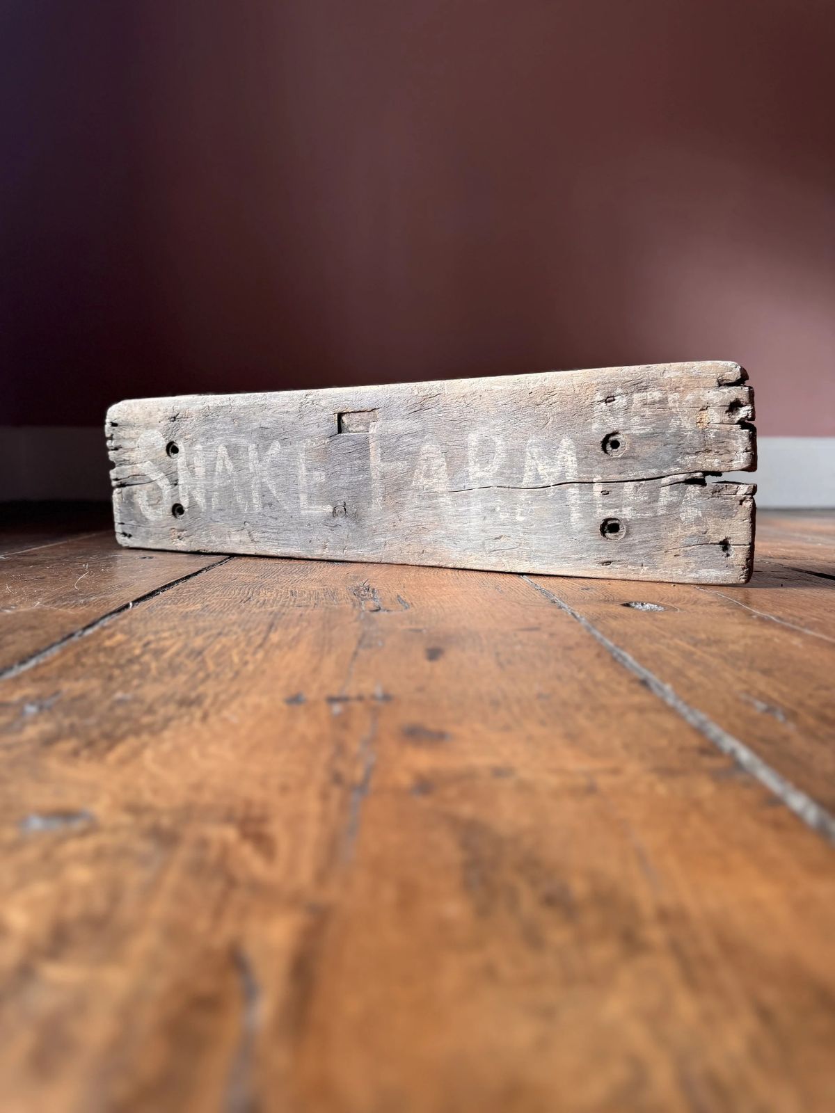 Mid 20th Century Hand Painted ‘Snake Farm’ Sign photo furniture