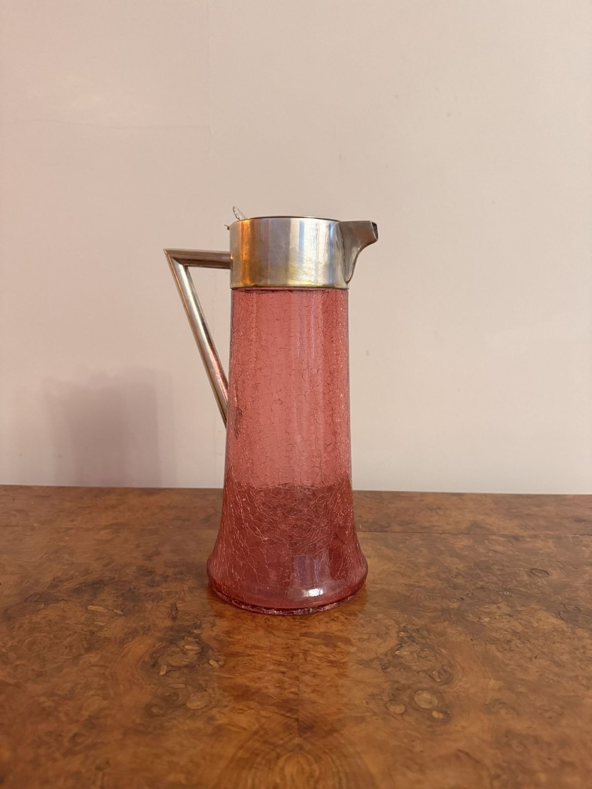 Unusual Large Edwardian Cranberry Glass Water Jug photo 425.0