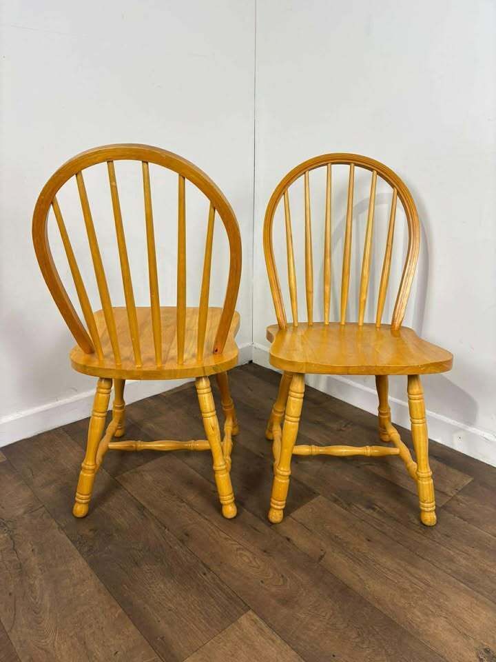 photo for sale A Pair Of Contemporary Hoop Spindle Back Chairs