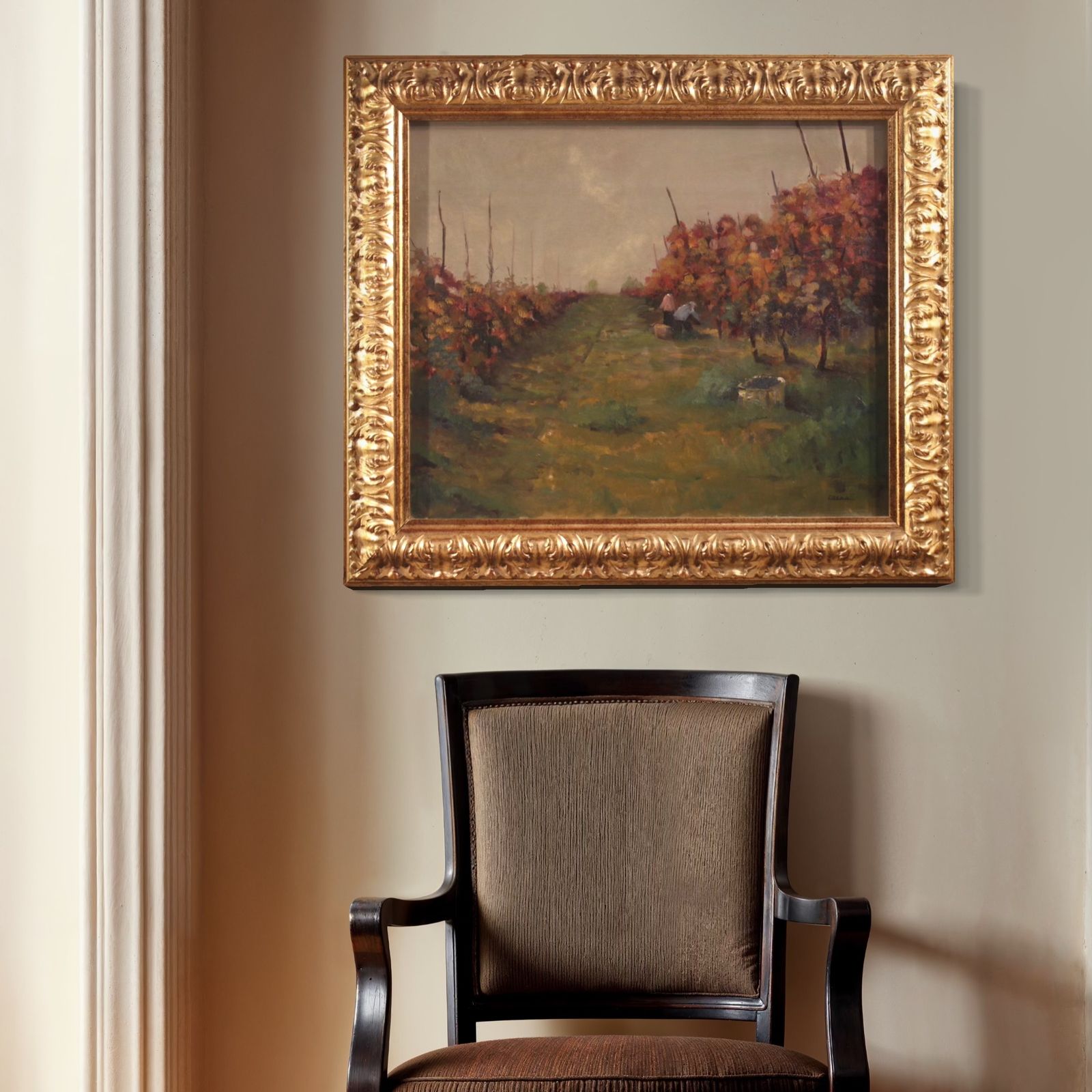 20th Century Italian Landscape Painting The Vineyard In Druento photo vinterior