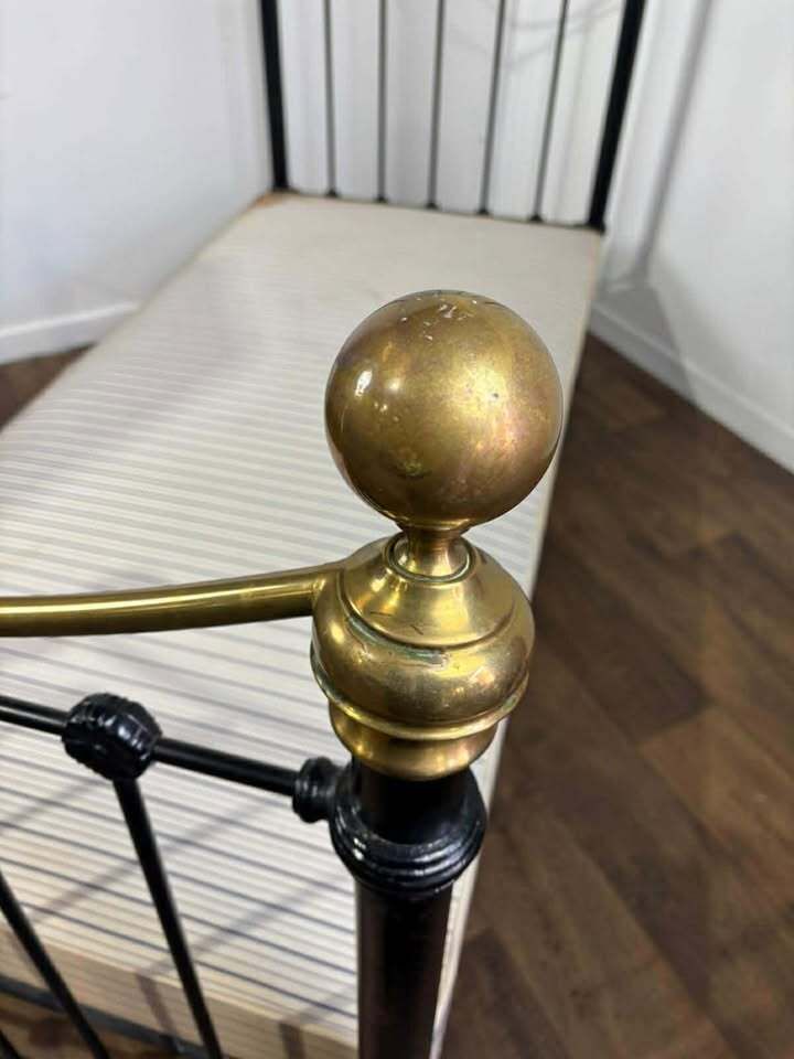 Reproduction Victorian Style Brass & Iron Single Bed photo buy