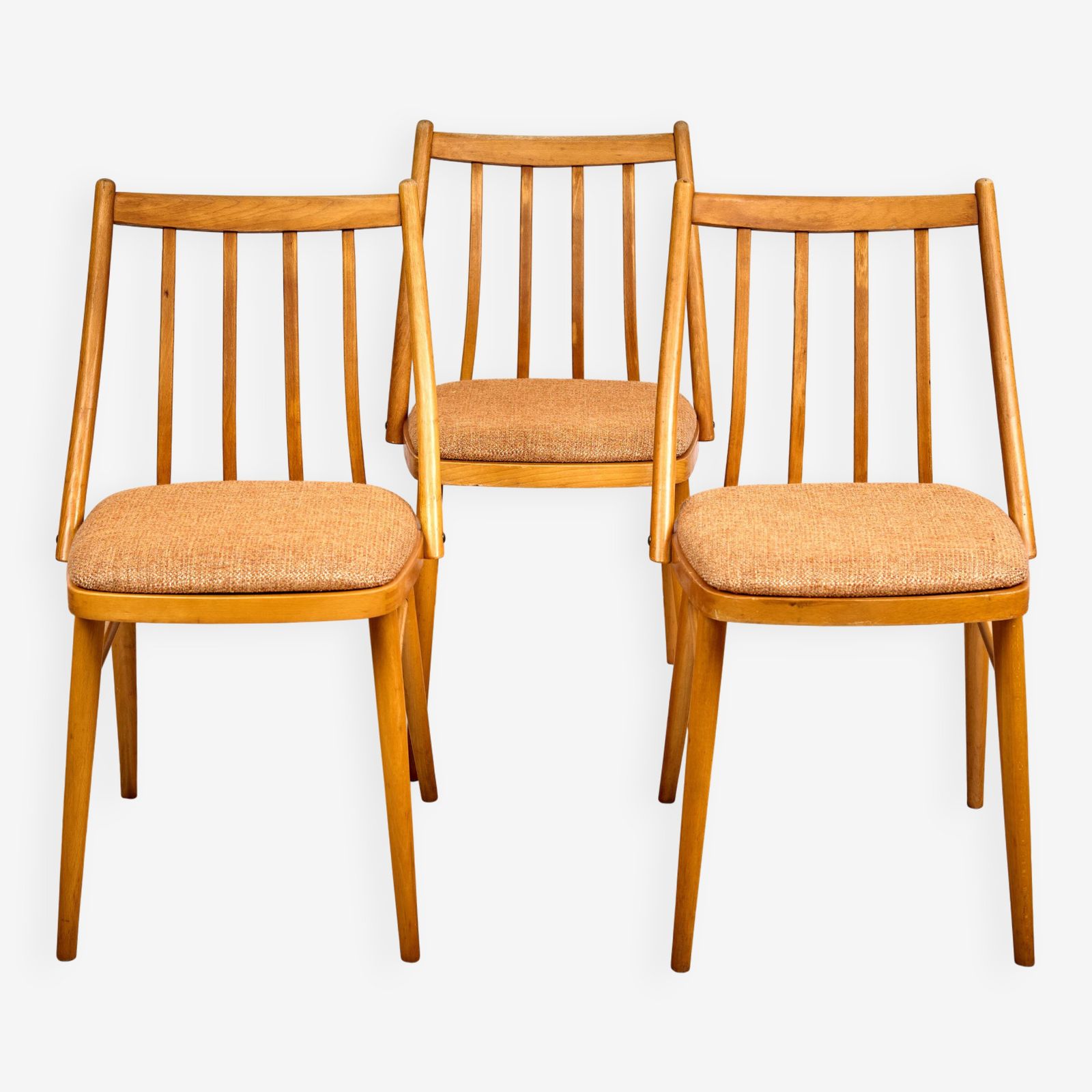 Page 1 Of 20 Set Of 3 Dining Chairs By A. Suman, 1960s, Czechoslovakia