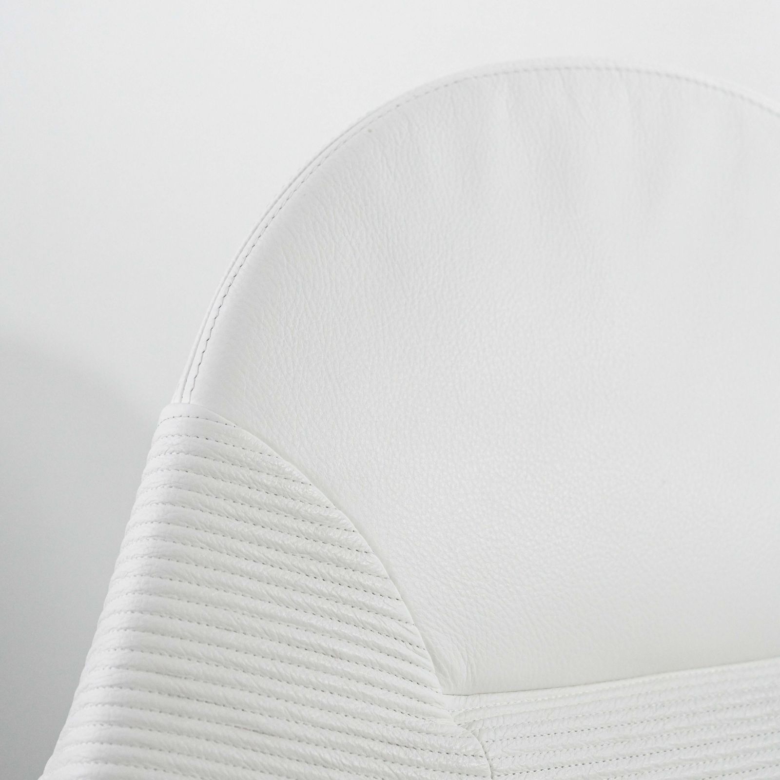 Hal Lounge Chair In White Leather Designed By Marc Sadler For Cassina photo buy