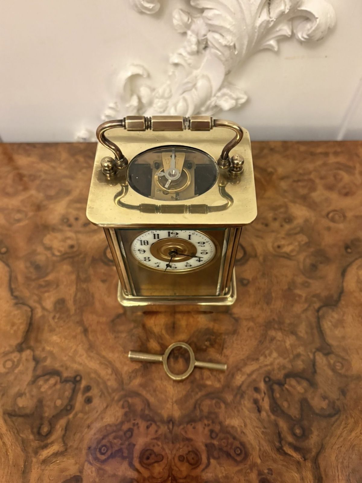 Antique 19th Century Miniature French Brass Carriage Clock photo buy