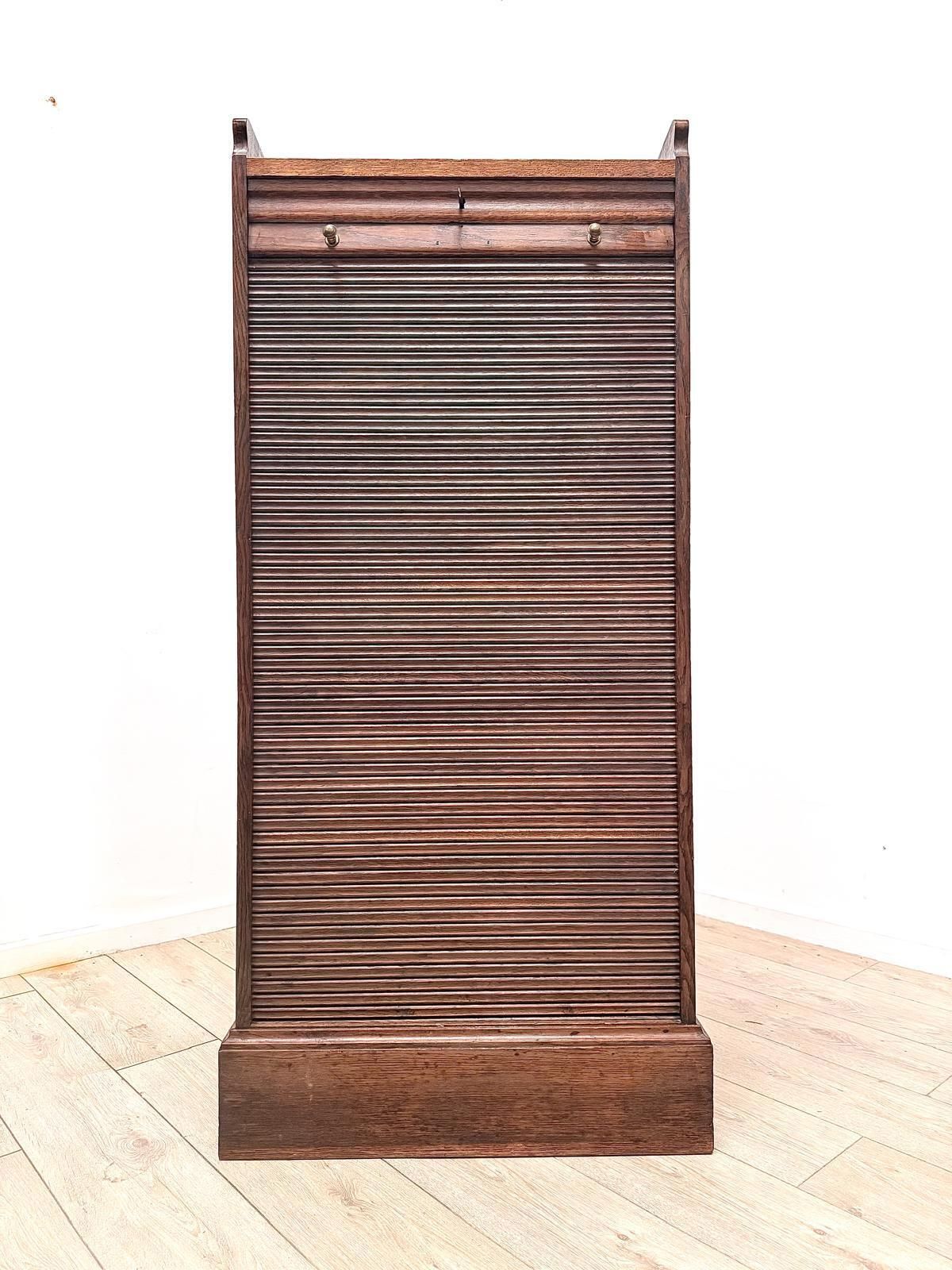 Great Looking Quality Early 20th Century Tambour Cabinet  Delivery Available 0139. photo furniture