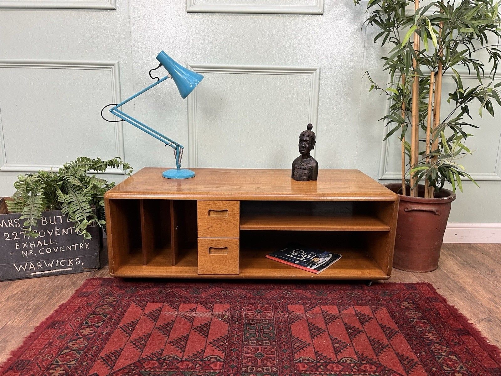 Stunning Mid Century Retro Teak Coffee Table, Media Cabinet, Gplan Ercol Style