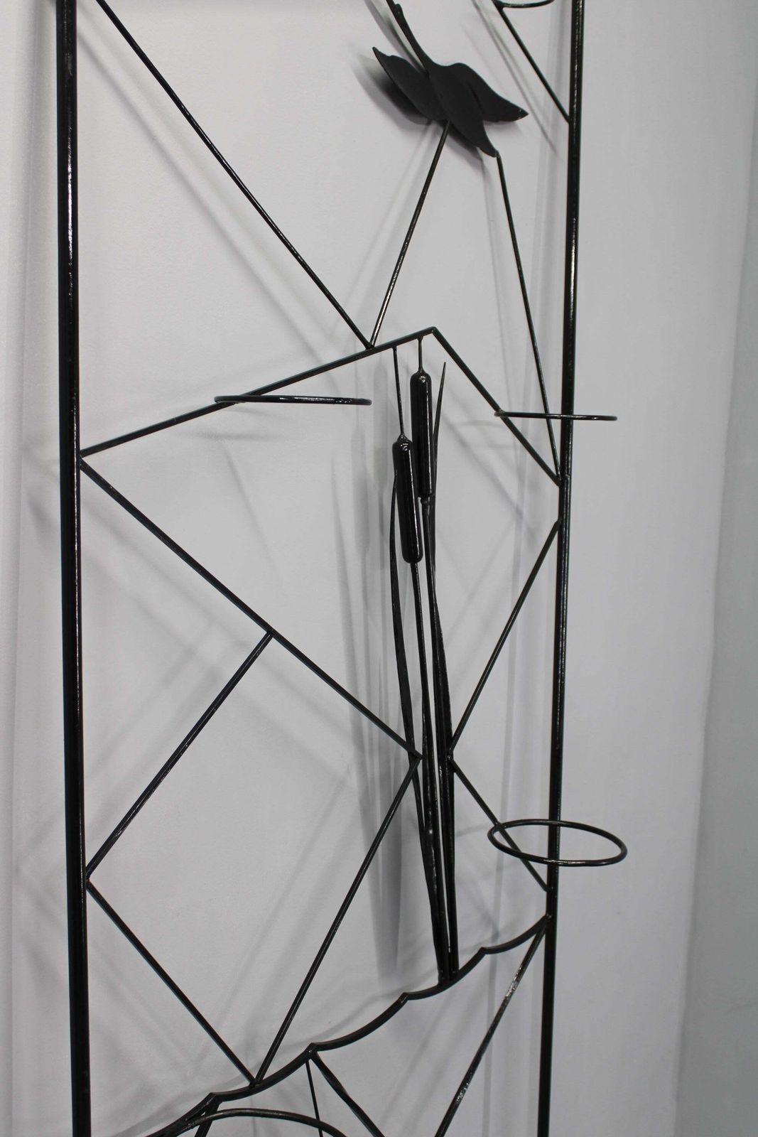 Mid Century Black Metal Room Divider Planter, 1970s photo buy