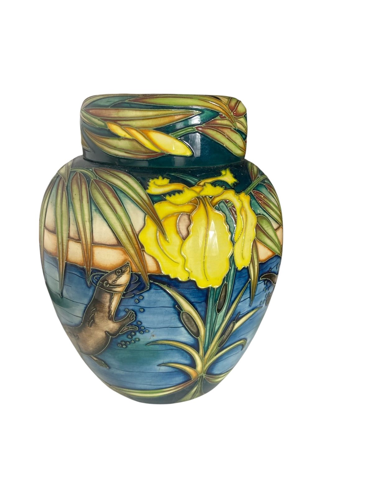 Moorcroft Pottery 'Otters' Ginger Jar, Designed By Sian Leeper photo furniture