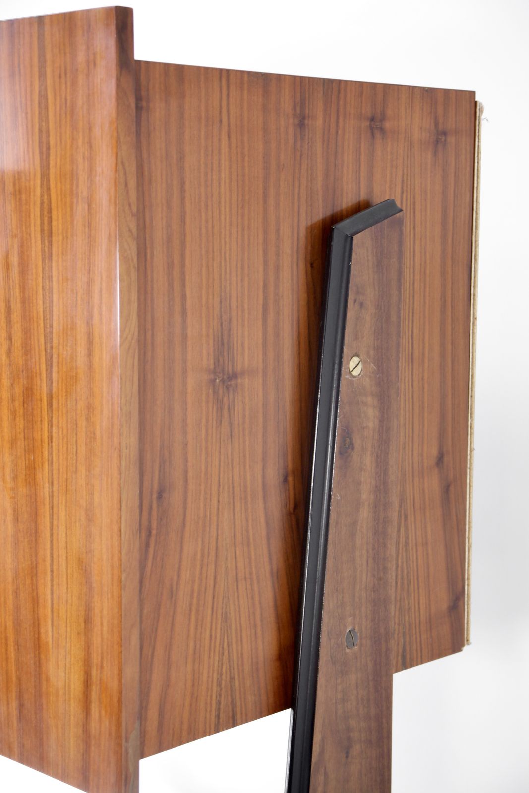 Midcentury Italian Freestanding Modular Bookshelf In Teak And Brass photo buy