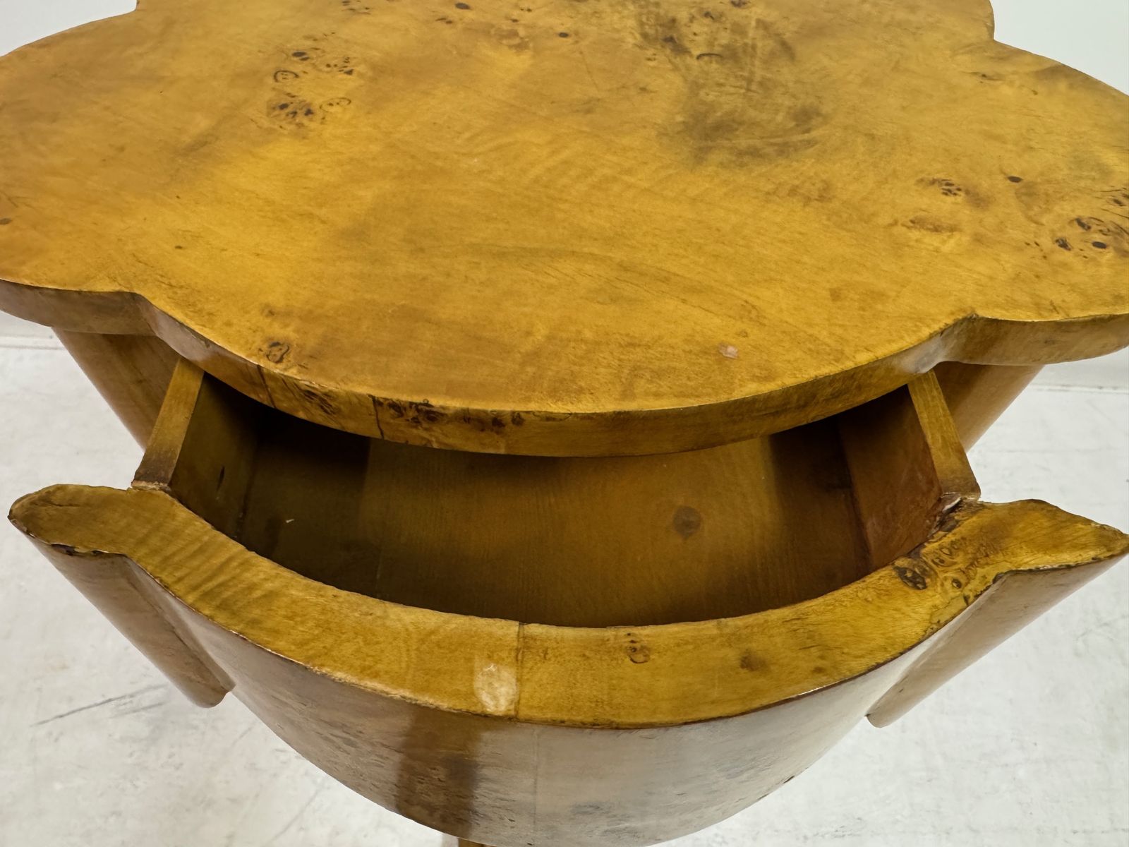 Early 20th Century Italian Burr Wood Occasional Table photo vintage
