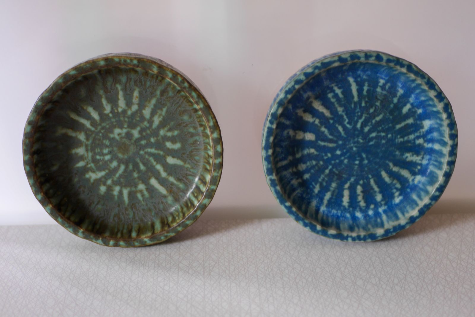 Scandinavian Art Pottery Birka Bowls By Gunnar Nylund From Rörstrand, Sweden, 1960s, Set Of 2