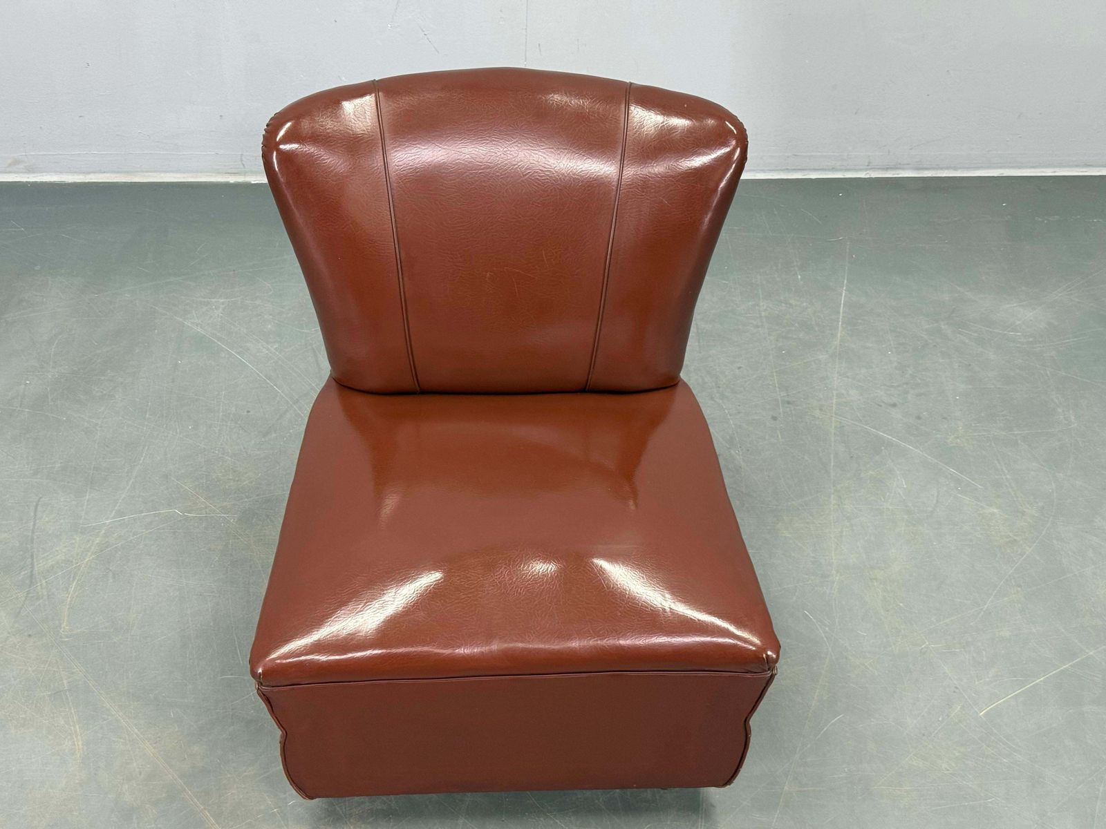 1950s Italian Mid Century Leatherette Lounge Chair photo Furniture
