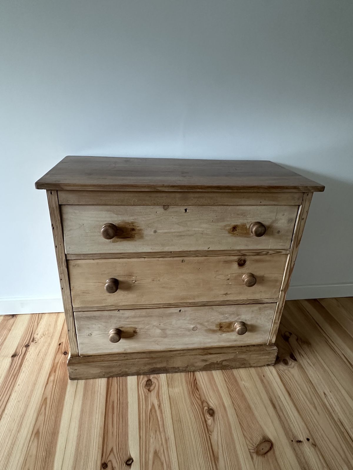 Victorian Pine Chest Of Drawers Solid Stripped Pine photo vintage
