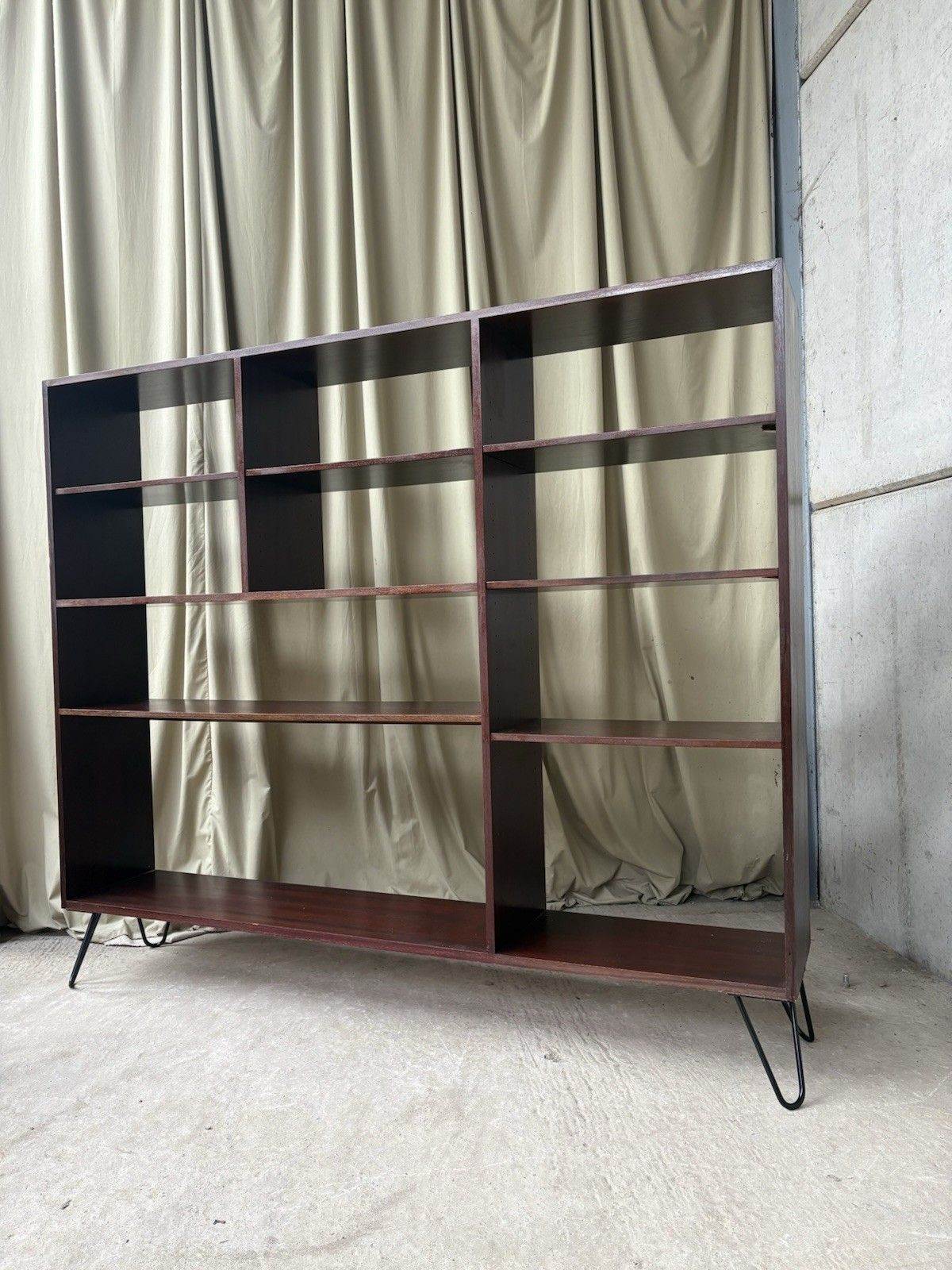 Vtg Mid Century Danish Rosewood Bookcase Shelving Wall Unit Retro Scandi R1069 photo Furniture