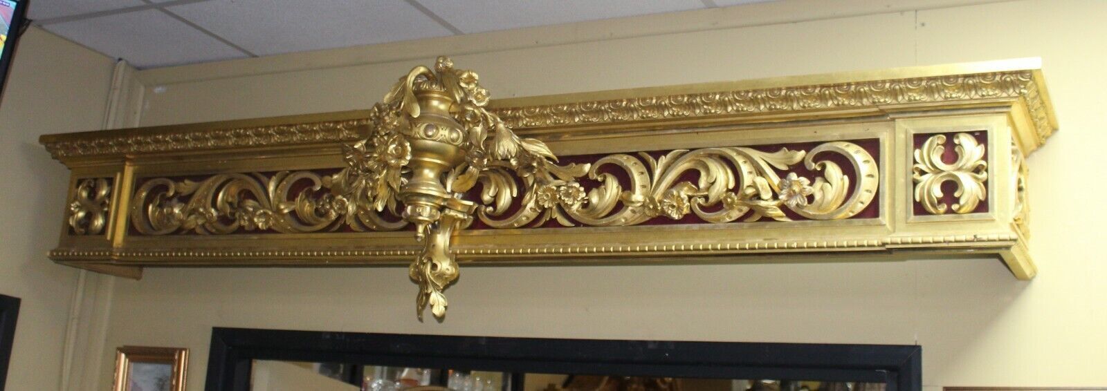 Regency Carved Giltwood Window Pelmet By D.J.Mclauchlan, London photo vinterior