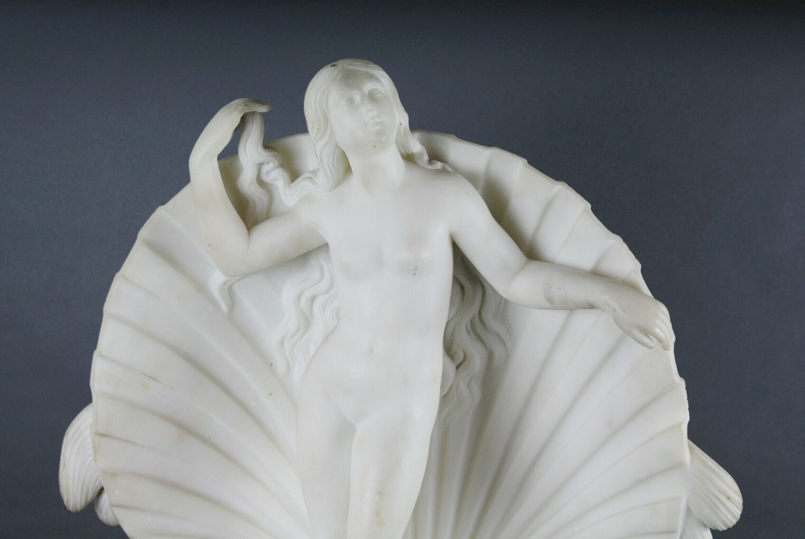 Early 19th C. Marble Sculpture Of Venus On Mahogany Pedestal photo for sale