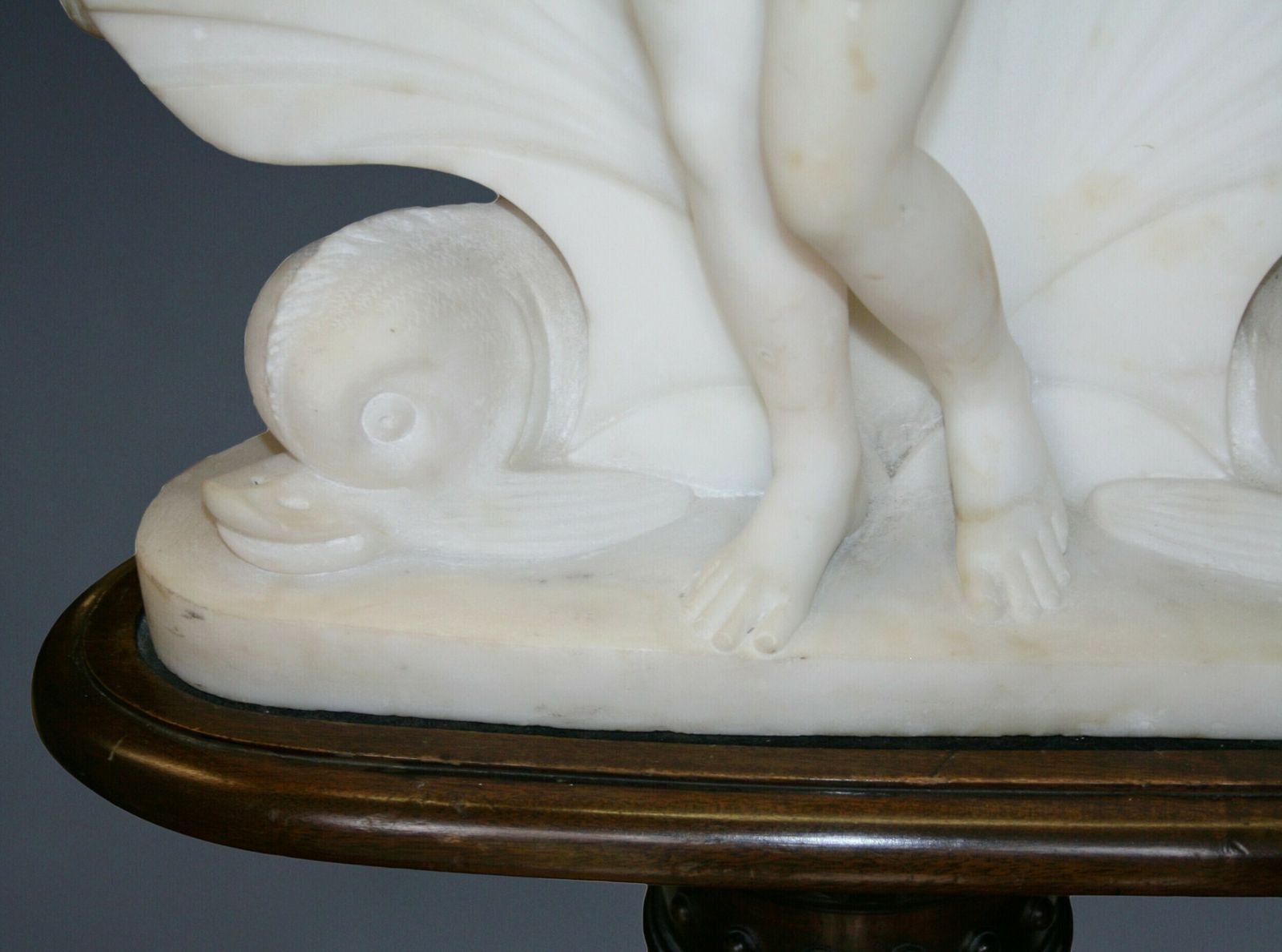 Early 19th C. Marble Sculpture Of Venus On Mahogany Pedestal photo buy