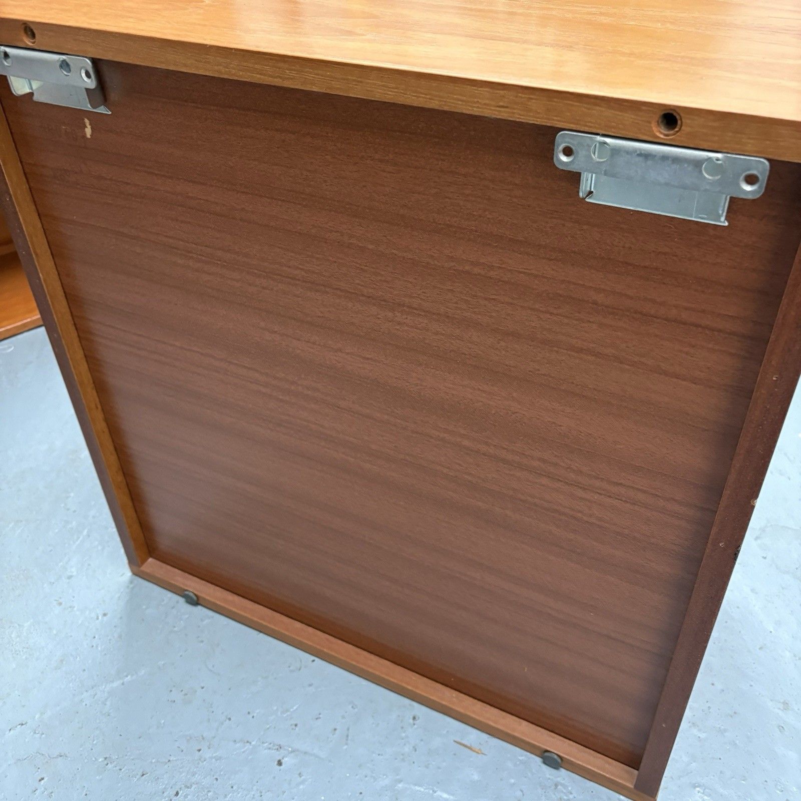 Pair Of Mcm Beaver Tapley 33 Floating 2 Section Open Teak Bookcases photo 230.0