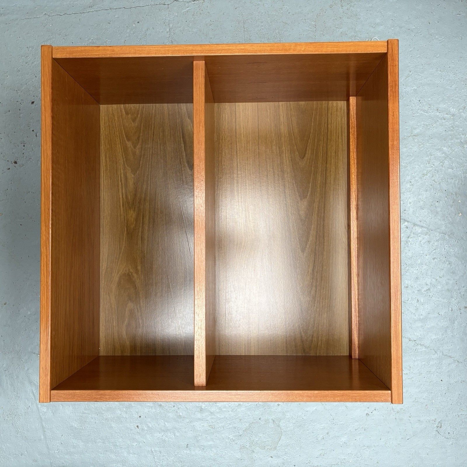 Pair Of Mcm Beaver Tapley 33 Floating 2 Section Open Teak Bookcases photo vintage