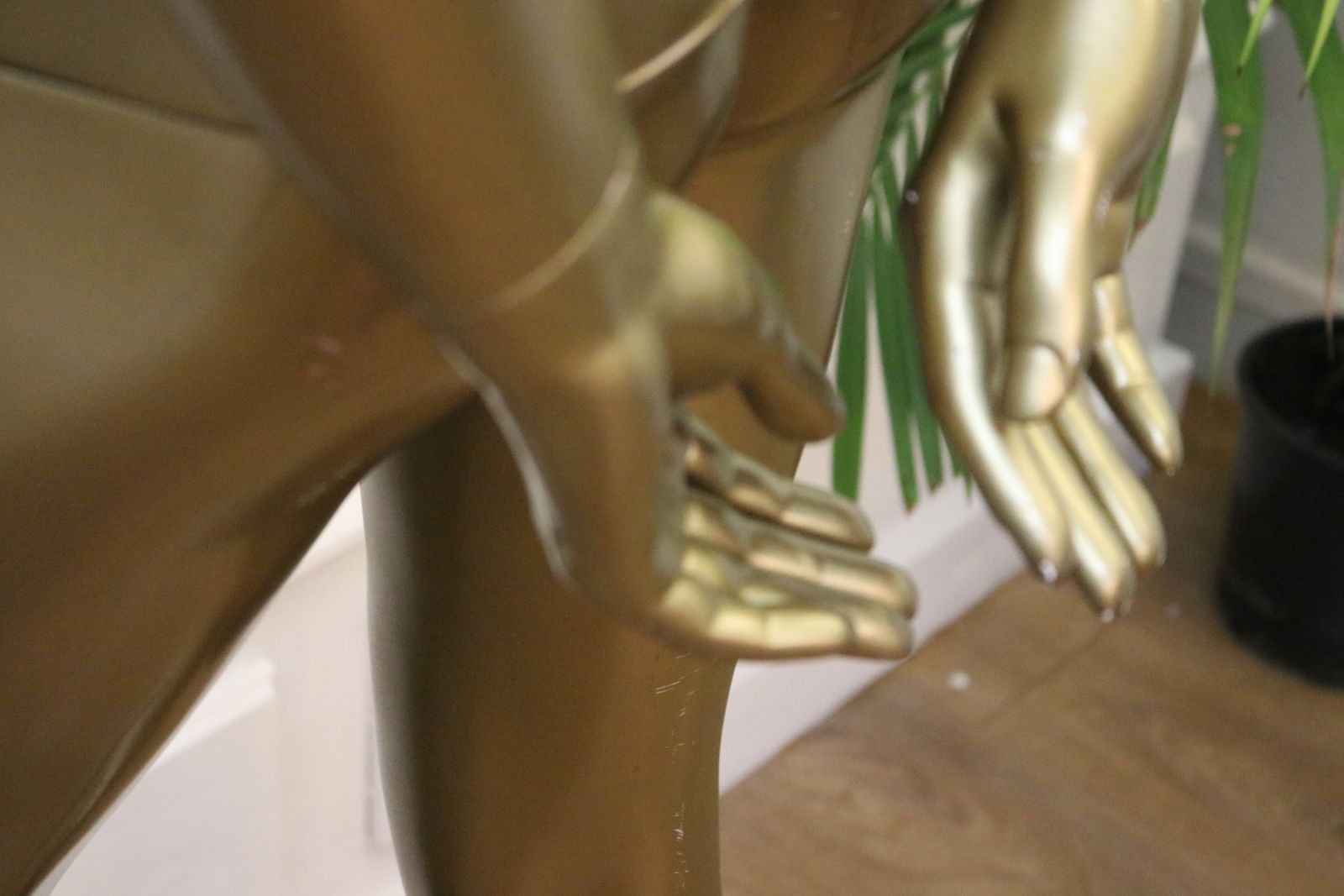 Large Vintage Gold Female Mannequin photo Home Decor