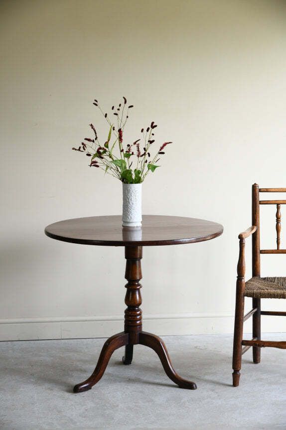 Antique Mahogany Tilt Top Occasional Table