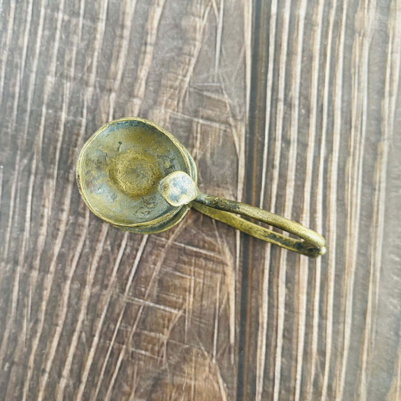 Rare Antique Sacred Brass Oil Lamp photo 85.0