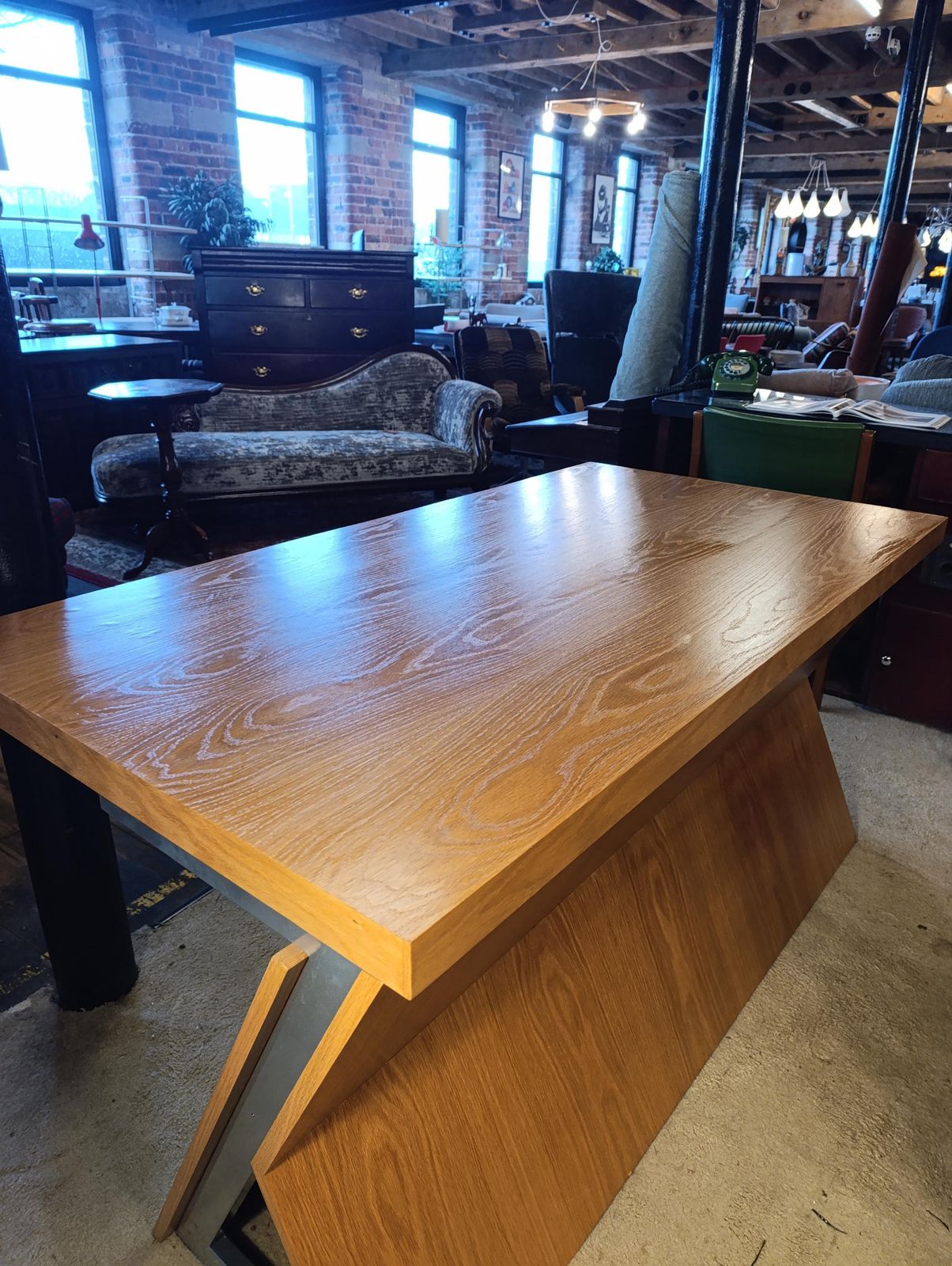 photo furniture Fray Design Architectural Oak & Steel Executive Desk | 150cm | One Of One Bespoke Commission