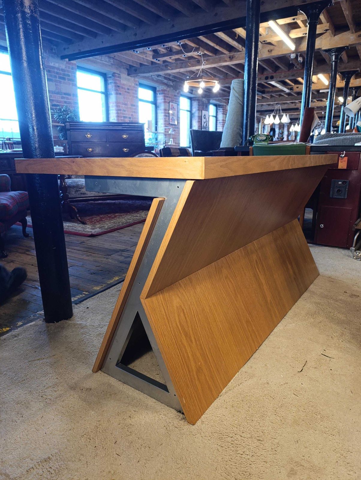 photo vinterior Fray Design Architectural Oak & Steel Executive Desk | 150cm | One Of One Bespoke Commission