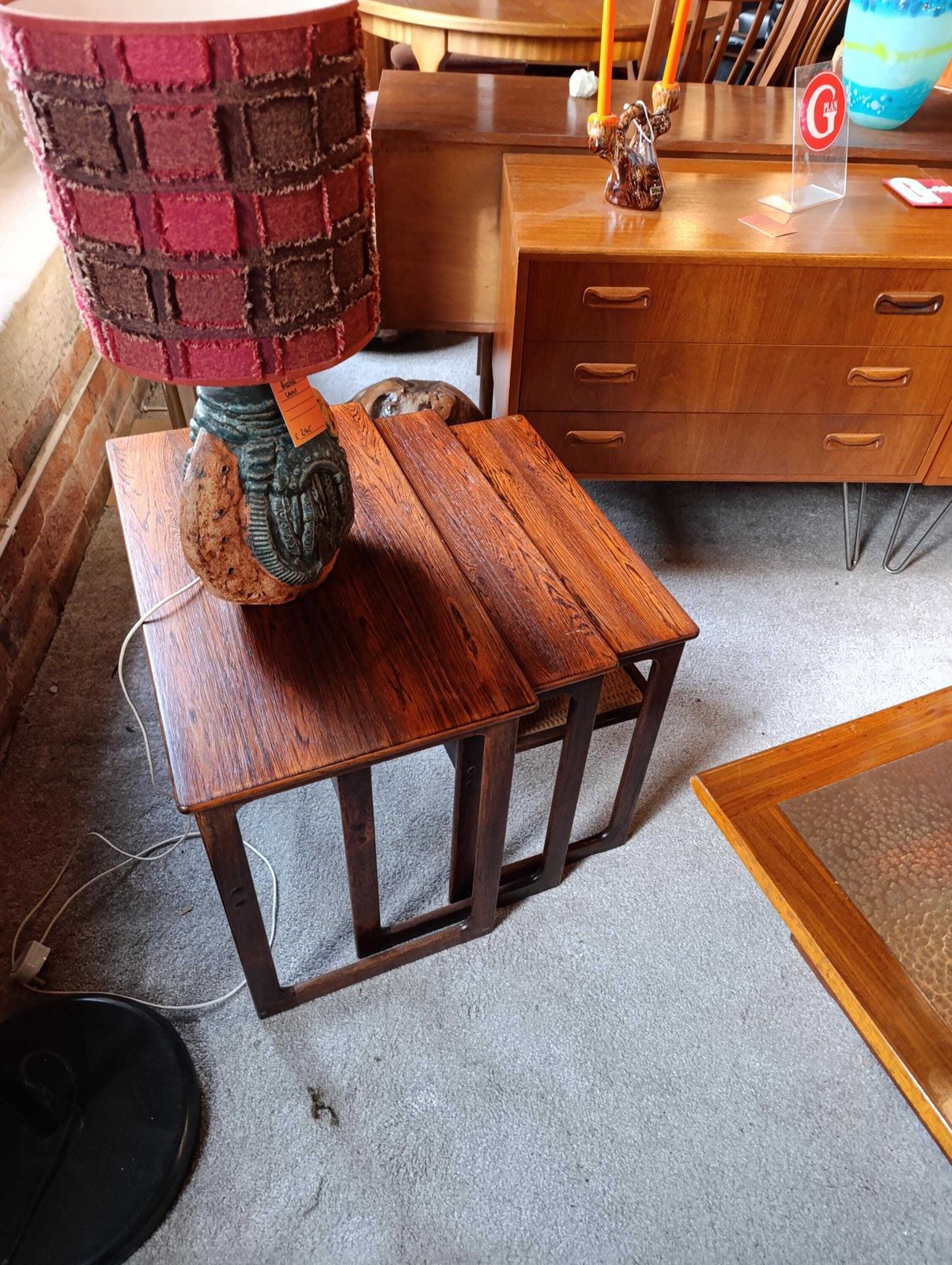 Mid Century Danish Teak Nest Of Tables By Cfc Silkeborg Johannes Andersen Illum Wikkelsø photo for sale