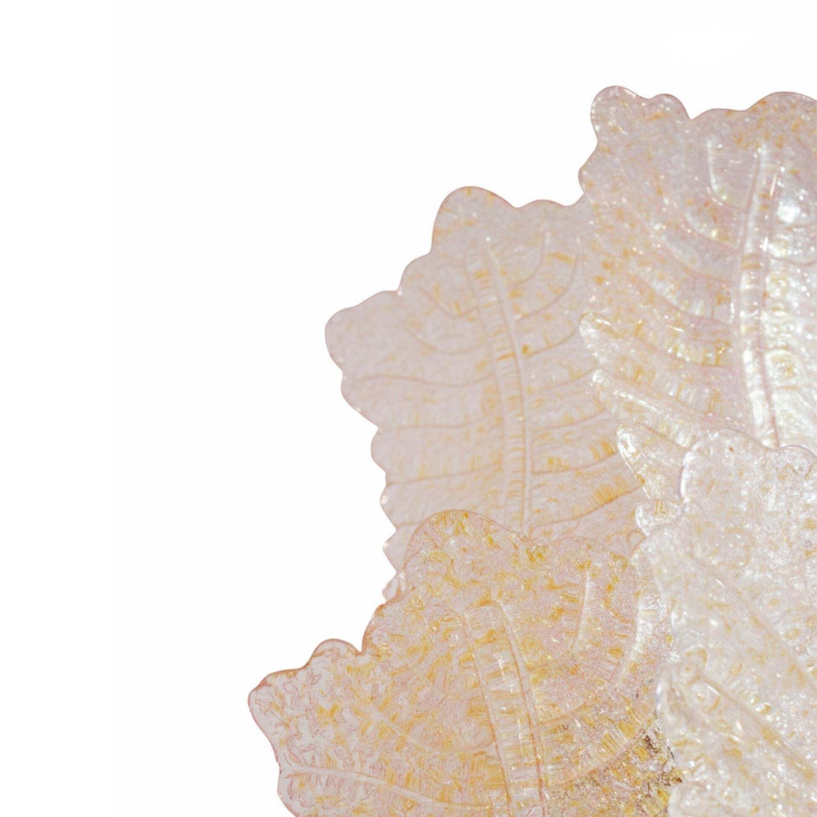 Mid Century Modern Floral Translucent Murano Glass Pair Of Italian Sconces photo buy