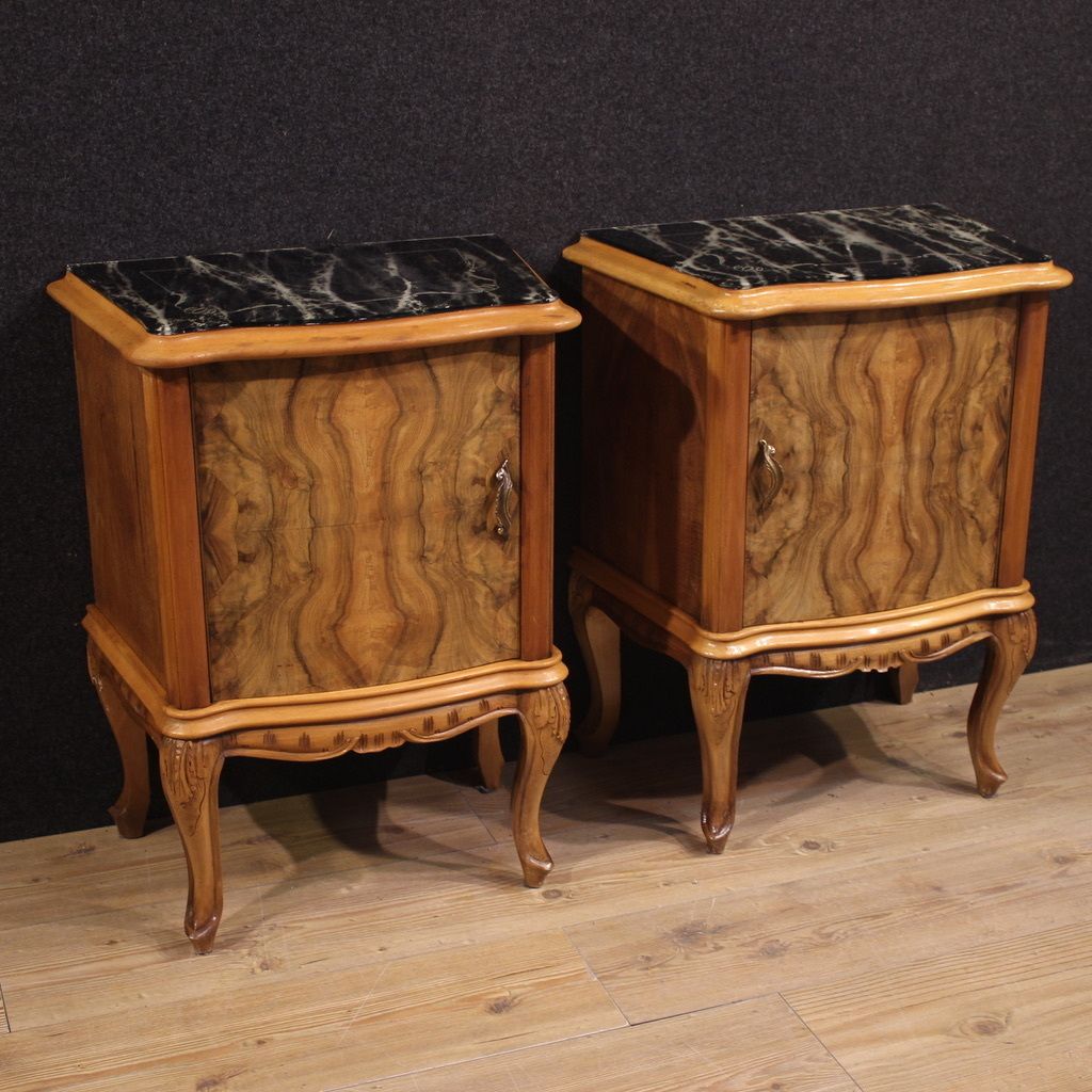 Pair Of 20th Century Italian Bedside Tables