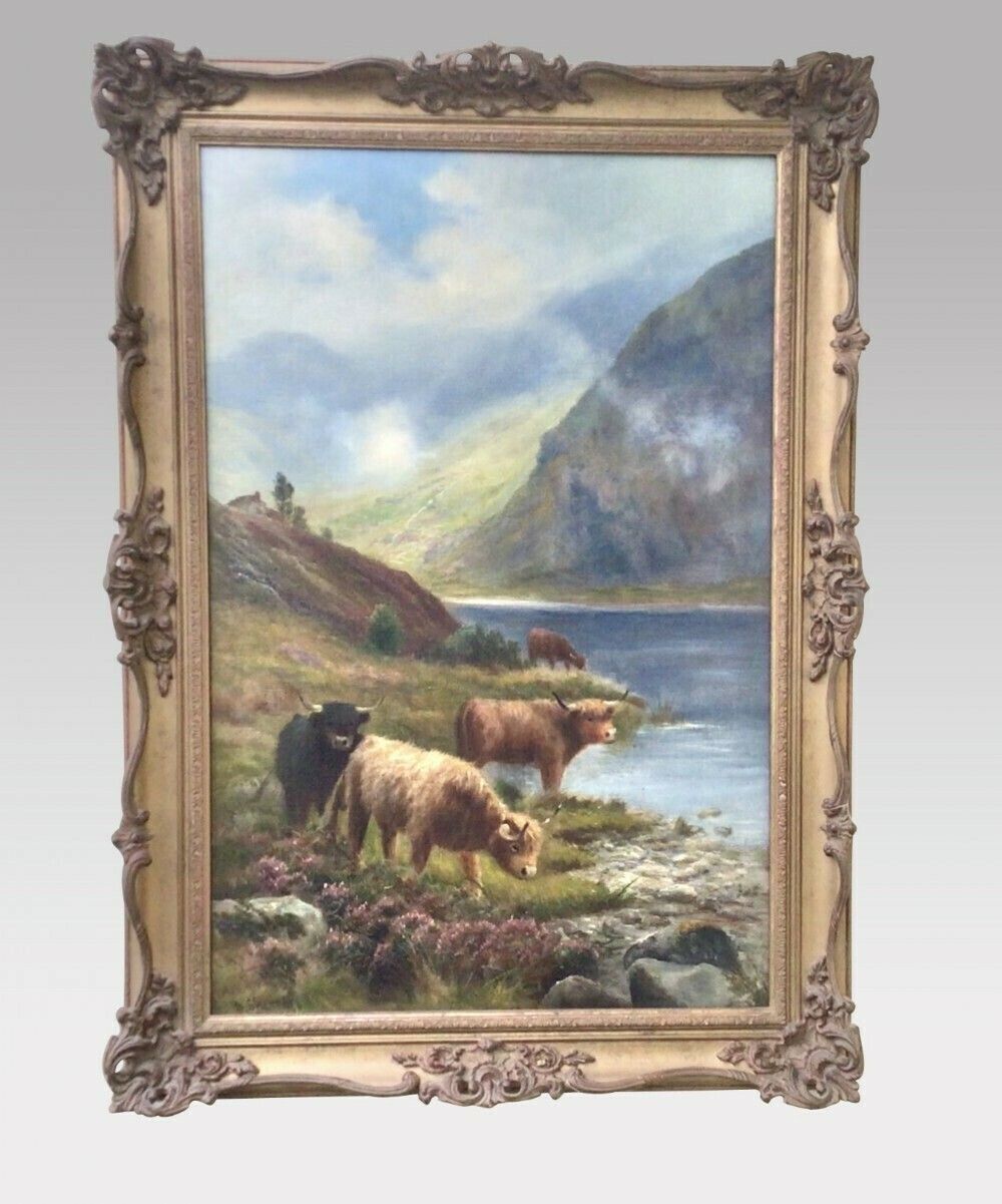 Pair Of Antique Oil Paintings By Daniel Sherrin. photo Art