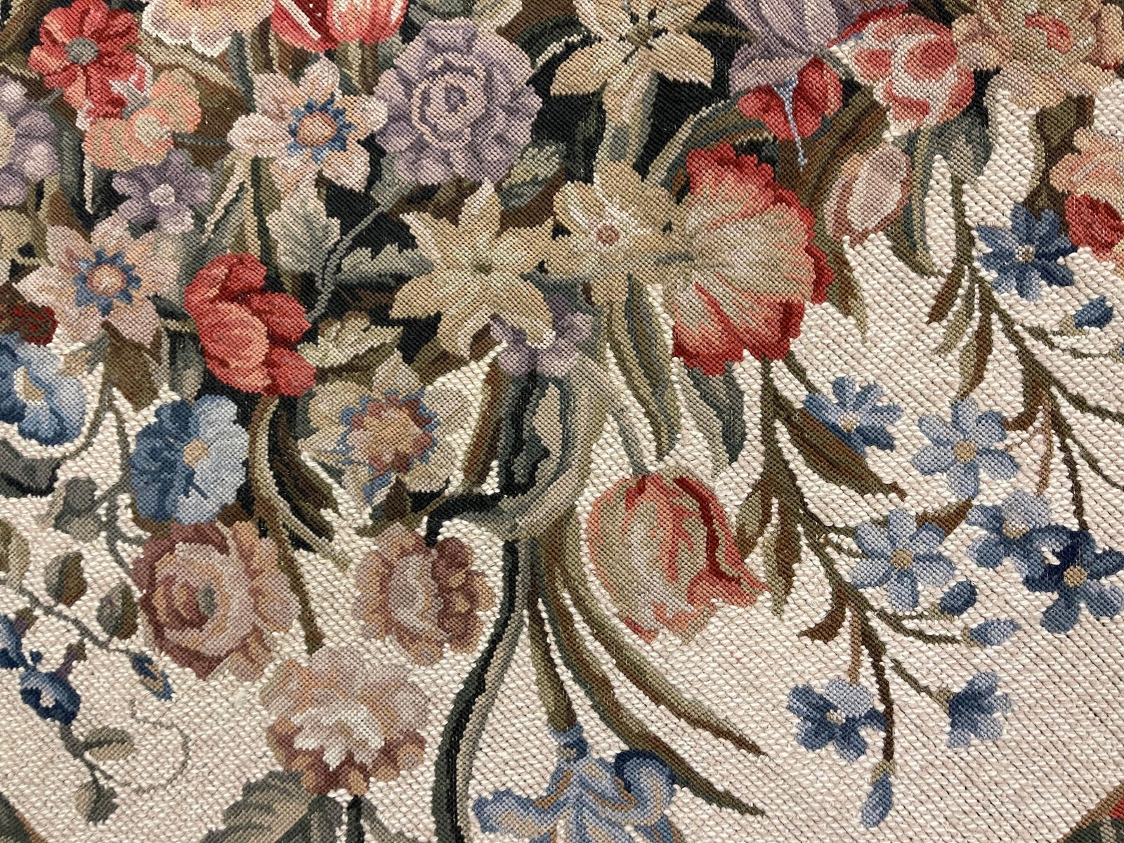 Traditional Carpet Floral Aubusson Rug Magnificent Handwoven Wool Needlepoint photo 5400.0