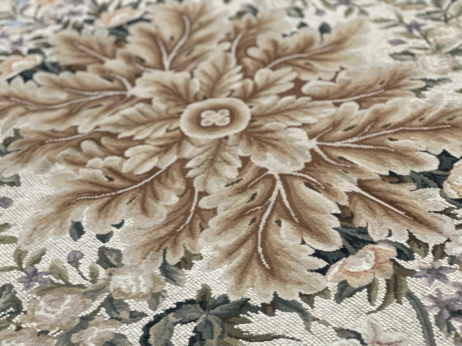 photo for sale Traditional Carpet Floral Aubusson Rug Magnificent Handwoven Wool Needlepoint