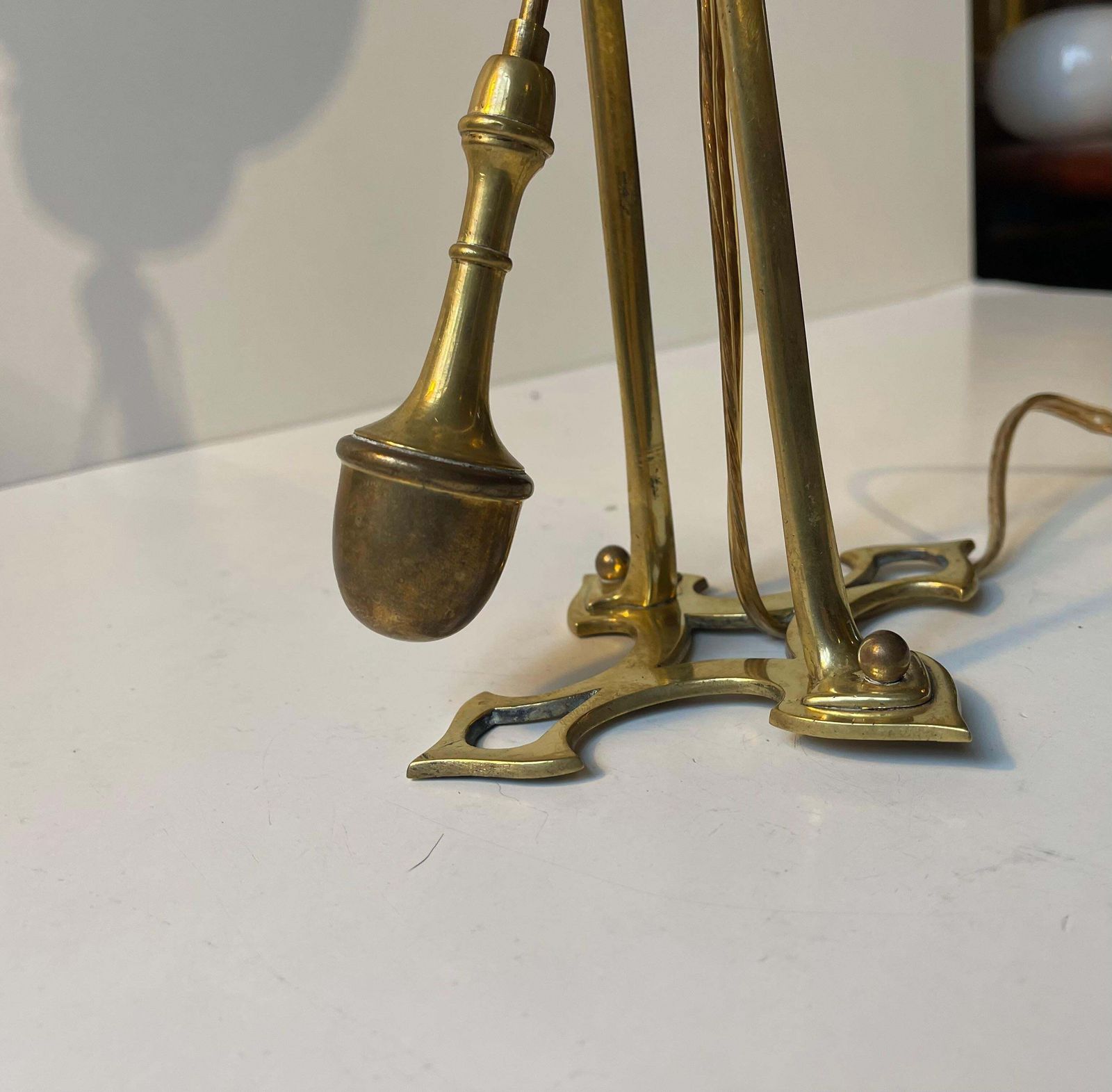 photo for sale Arts & Crafts Brass Rocking Lamp / Sconce In The Style Of Was Benson
