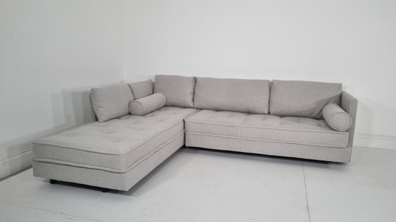 Furniture Ligne Roset Nomade L Shape In Grey Soft Boucle In Excellent Condition photo