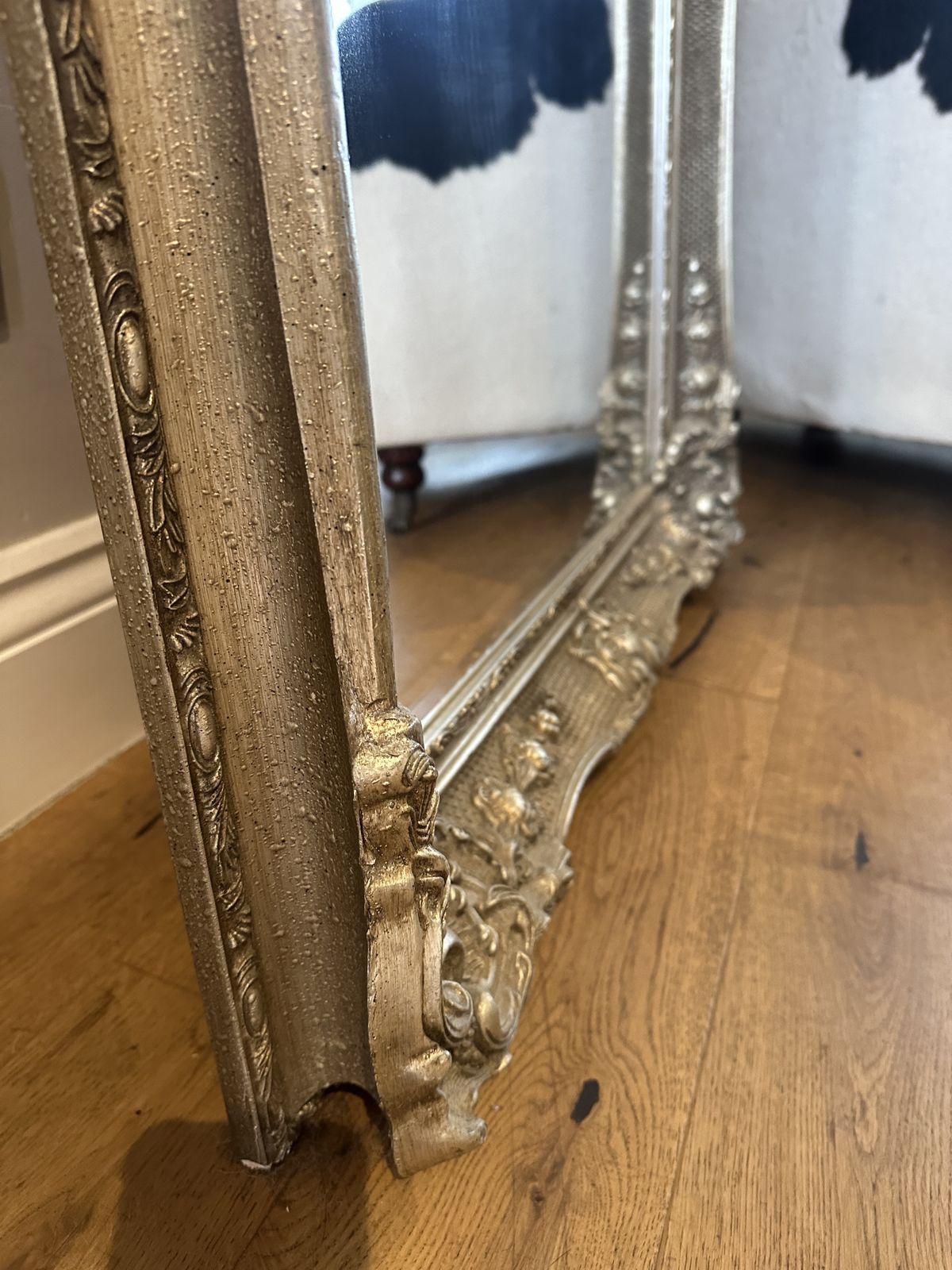 Large Wood Ornate Champagne Leaner Floor Mirror 170cm X 80cm photo vintage