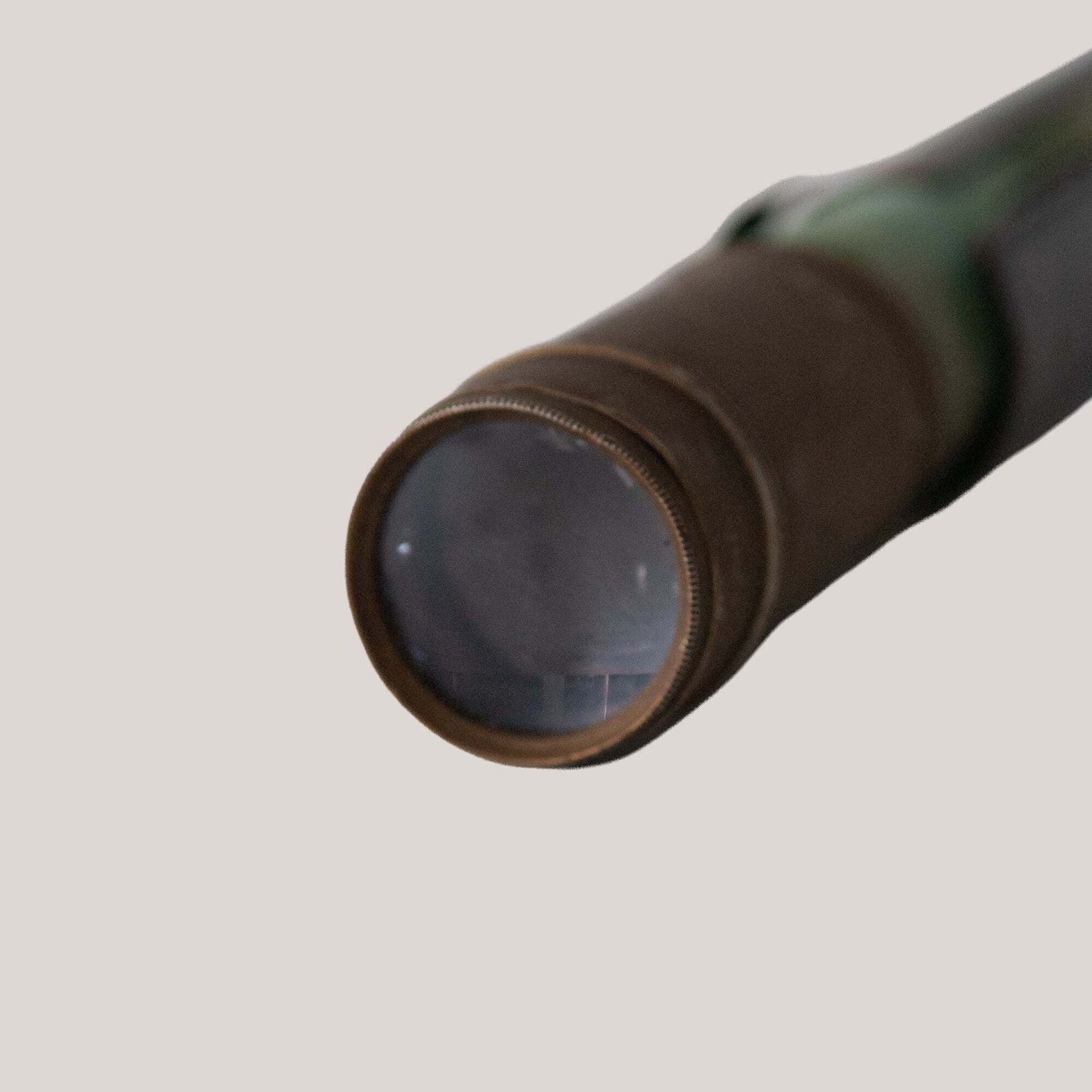Ross London Marine Brass And Green Sharkskin Shagreen Telescope photo furniture