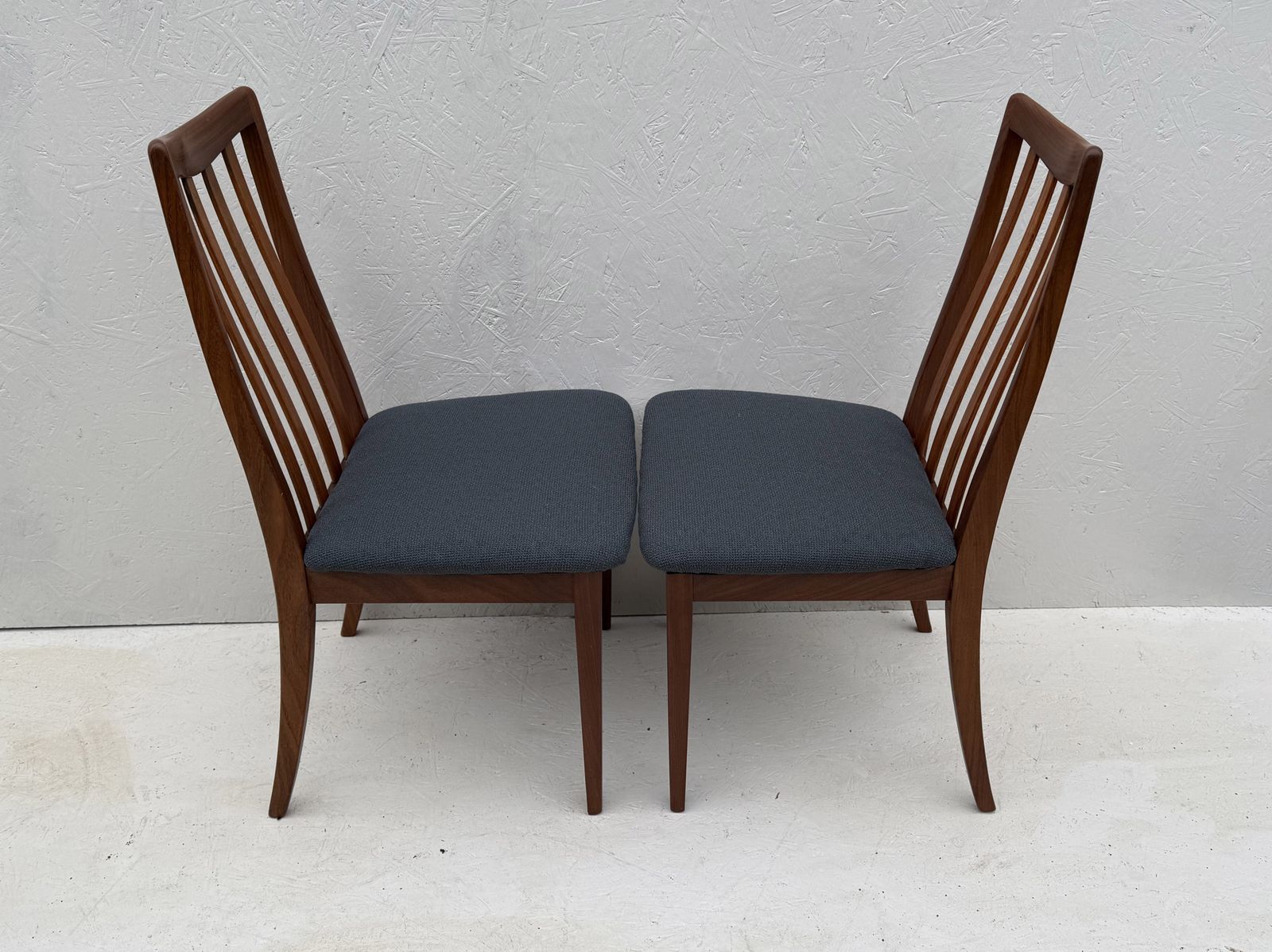 Mid Century Teak And Fabric Dining Chairs By Leslie Dandy For G Plan, 1960s, Set Of 4 photo vinterior