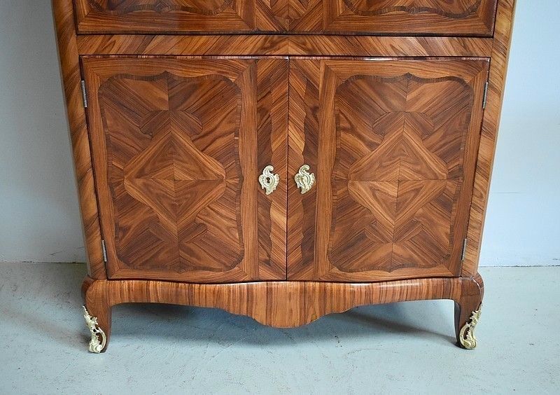 Secretary Louis XV Marquetry Rosewood 19th photo Furniture