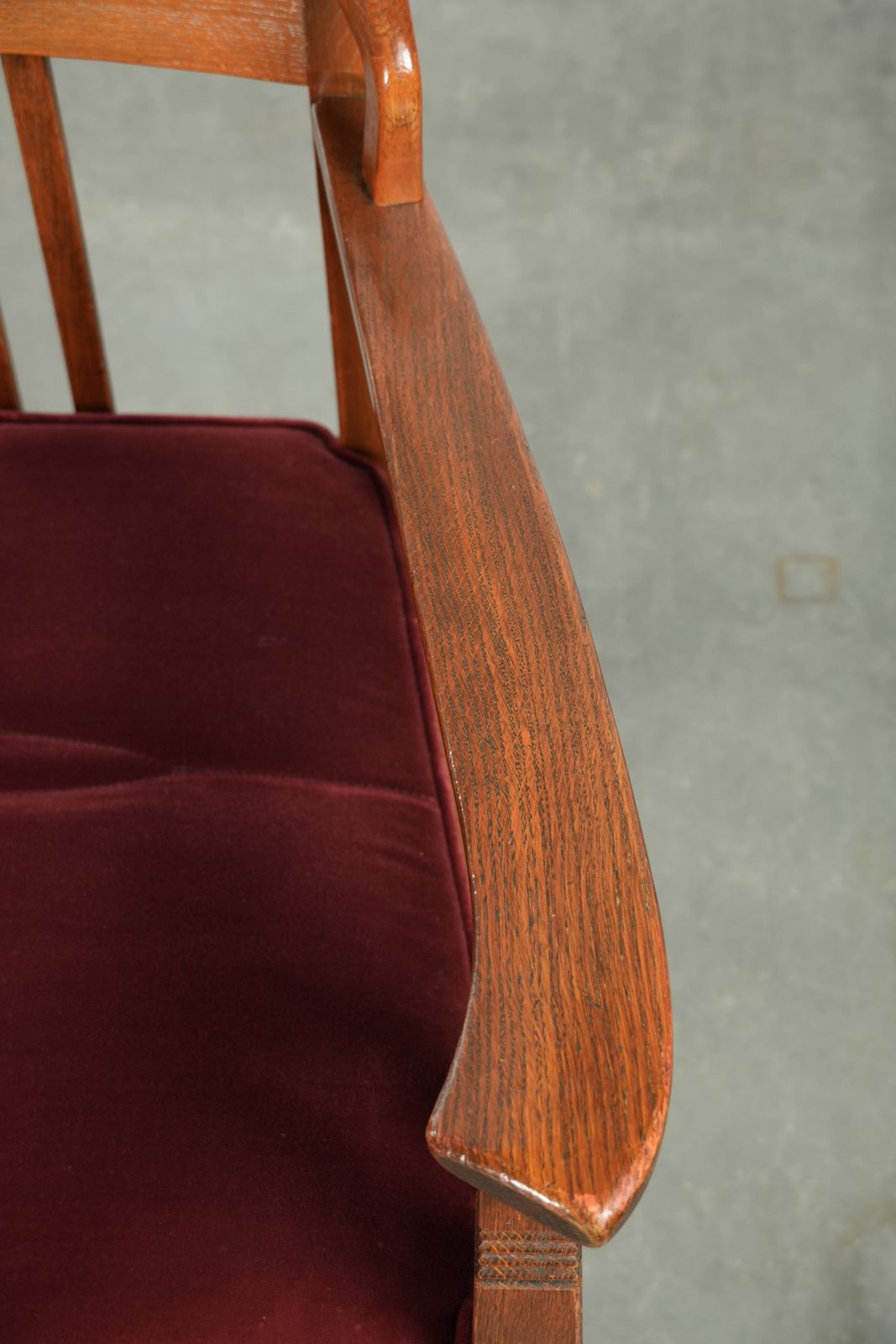 photo furniture Set Of Two Art Nouveau/Jugendstil Design Schuitema Dining Chairs With A Luxurious Red Fabric Upholstery