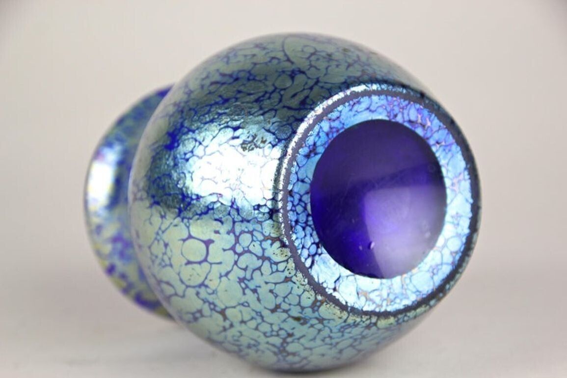 photo furniture 20th Century Loetz Witwe Blue Glass Vase   Decor Cobalt Papillon, Cz, Ca. 1903
