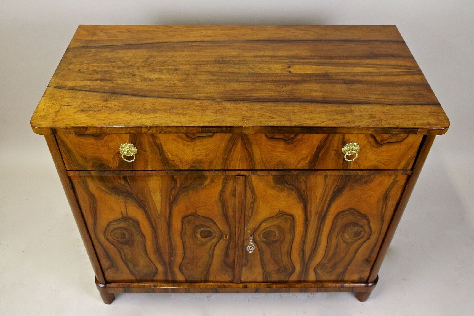 19th Century Biedermeier Walnut Commode/ Trumeau/ Dresser   Austria Circa 1840 photo for sale