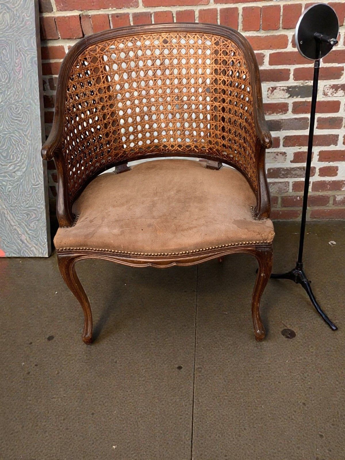 Antique 19th Century French Provincial Bergere Louis XV Style Armchair photo vinterior