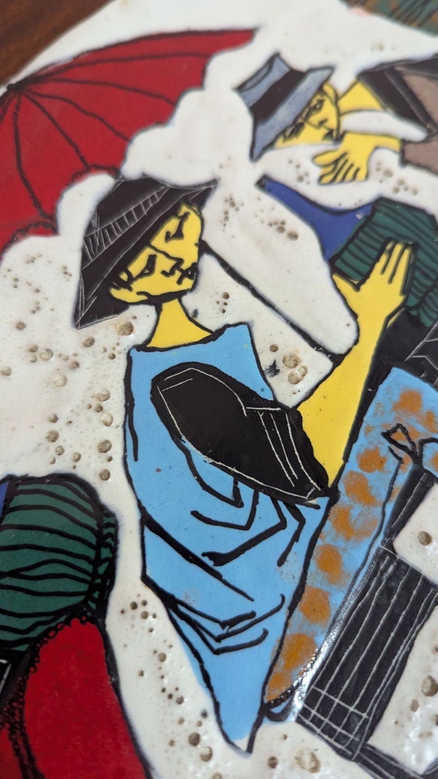 Midcentury 1950s San Marino Decorative Ceramic Wall Plaque By Sam photo vinterior