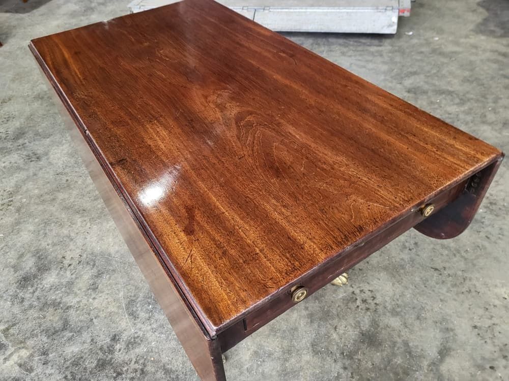 Antique Victorian Pedestal Drop Leaf Quad Base Table Seat 6 photo vintage