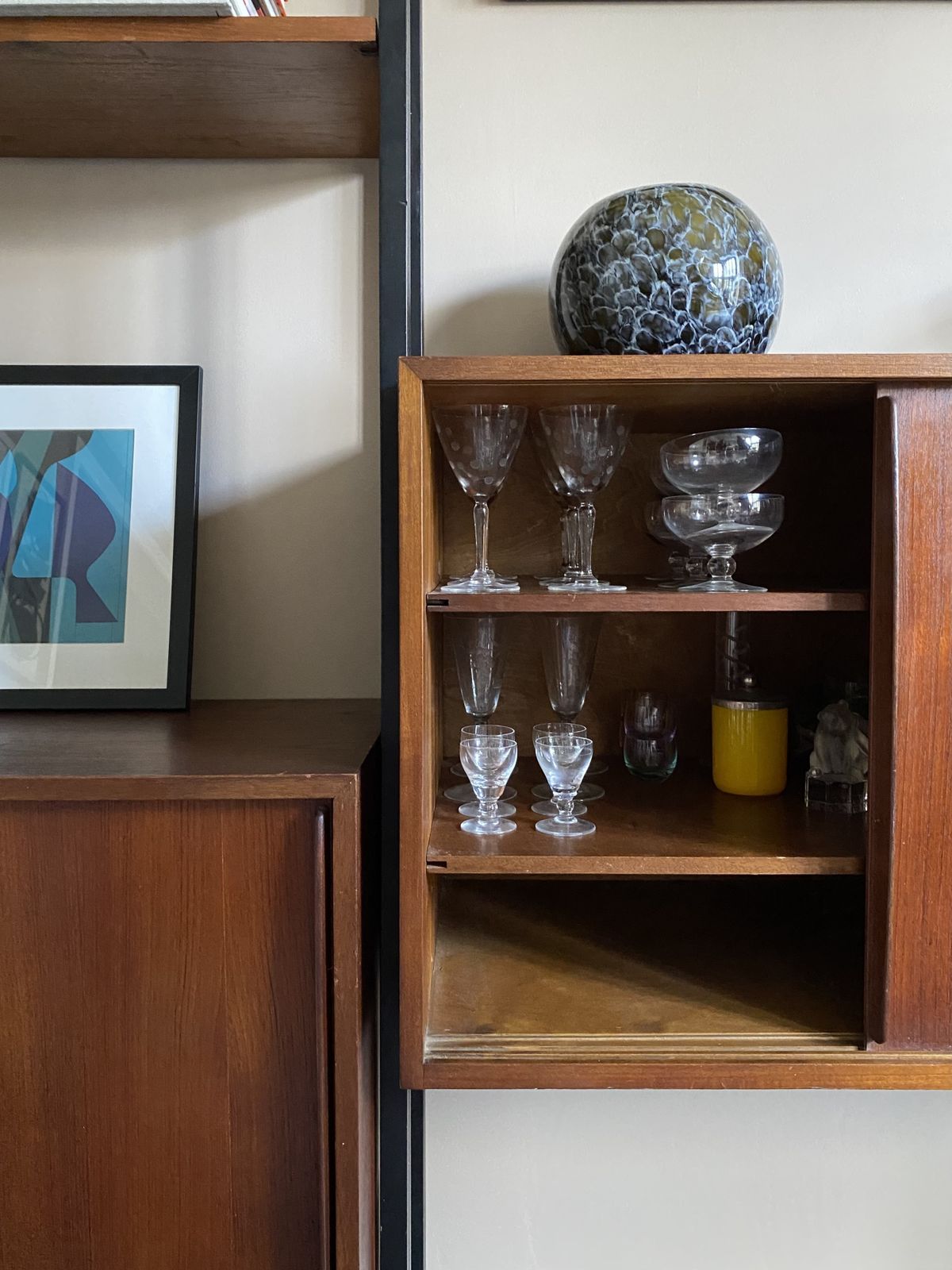 Mid Century Modular Shelving System In Teak By Olli Borg For Asko. Made In Finland. photo vinterior