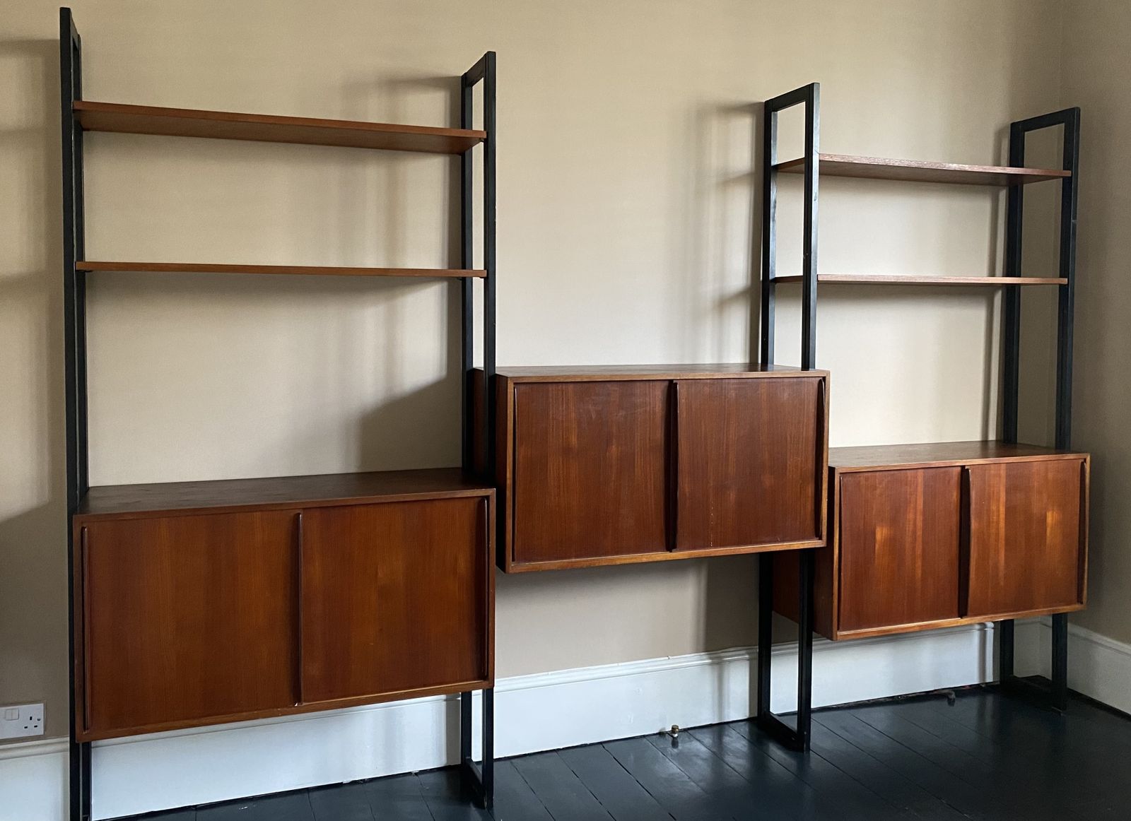 Mid Century Modular Shelving System In Teak By Olli Borg For Asko. Made In Finland. photo buy