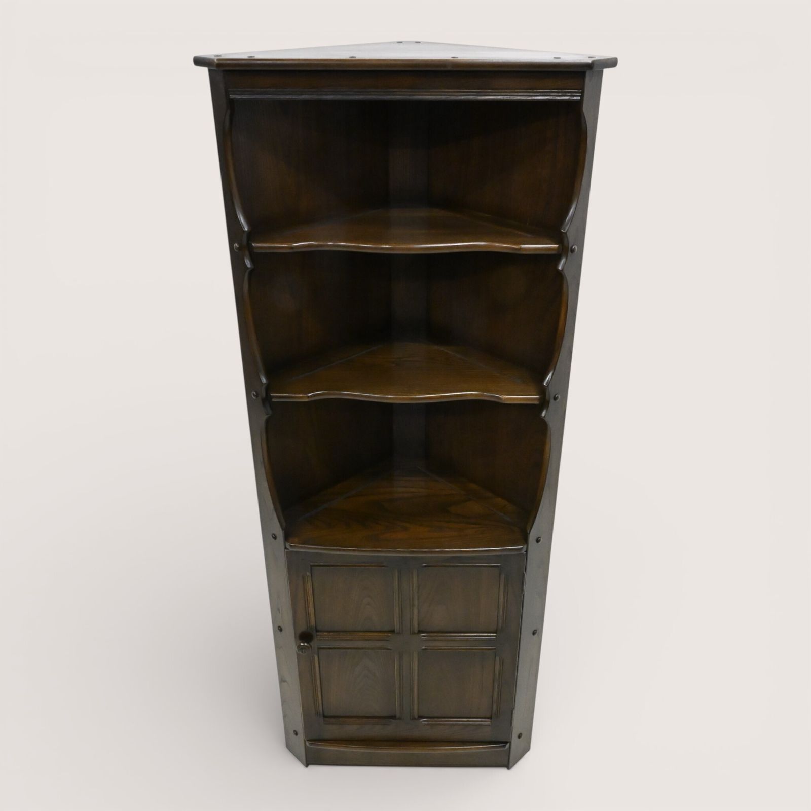 327.0 Genuine Ercol Corner Cabinet With Shelves Exc Free Uk Delivery photo